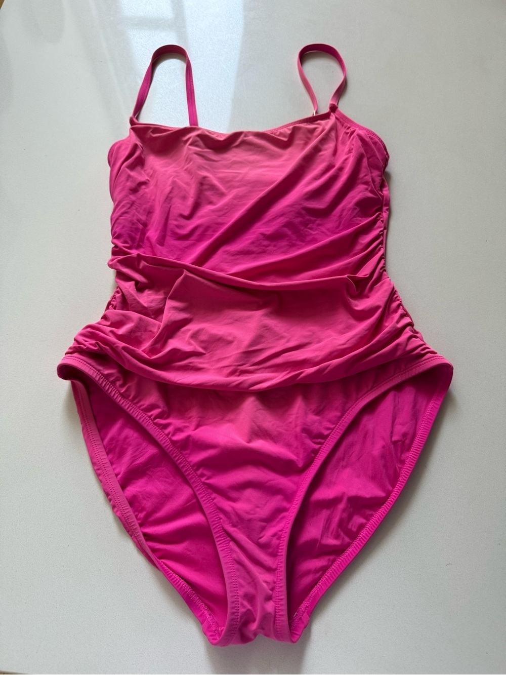 La Blanca Island Goddess Hot Pink Ombré One-Piece Swimsuit, Size 12